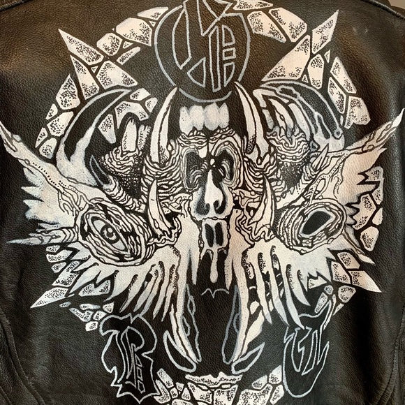 Japanese-Hardcore Biker Leather Jacket - Picture 10 of 12